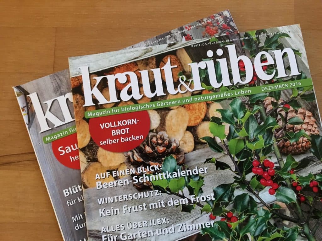 Über ein Geschenk unserer Lieblingsgartenzeitschrift Kraut & Rüben freut sich jeder.