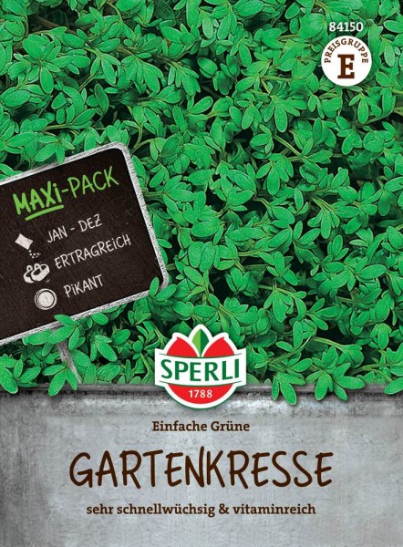 Gartenkresse Einfache Grüne. MaxiPack 50 g